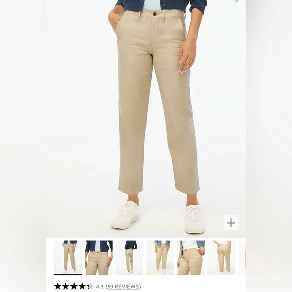 NWT J.CREW 100% Cotton Pants size 8 - Picture 1 of 7